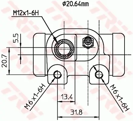 Radbremszylinder Hinterachse links TRW BWF125 Bild Radbremszylinder Hinterachse links TRW BWF125