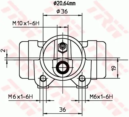 Radbremszylinder TRW BWF137 Bild Radbremszylinder TRW BWF137