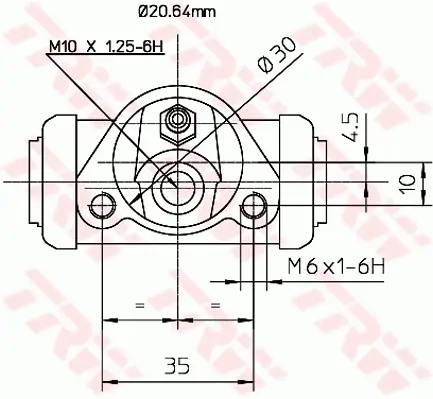 Radbremszylinder Hinterachse TRW BWF144 Bild Radbremszylinder Hinterachse TRW BWF144
