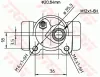 Radbremszylinder Hinterachse links TRW BWF158 Bild Radbremszylinder Hinterachse links TRW BWF158