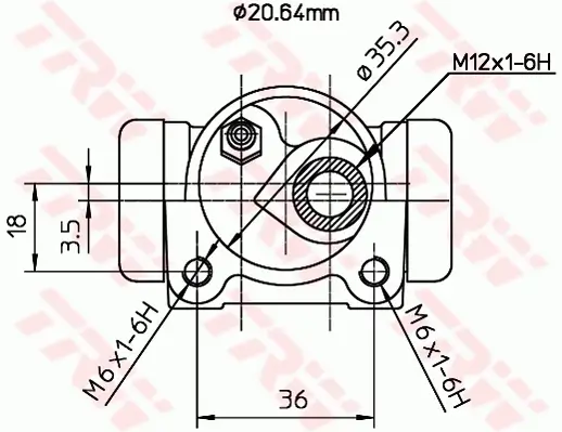 Radbremszylinder Hinterachse links TRW BWF158 Bild Radbremszylinder Hinterachse links TRW BWF158