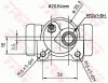 Radbremszylinder TRW BWF167 Bild Radbremszylinder TRW BWF167