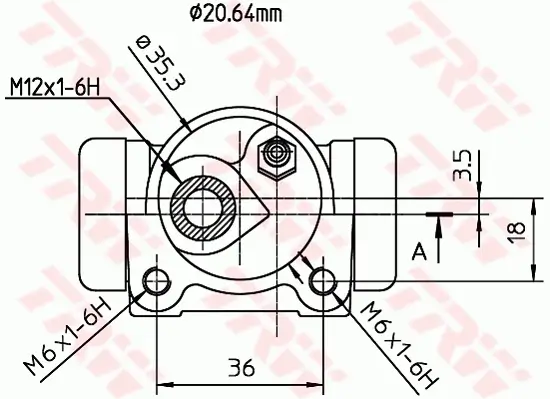 Radbremszylinder TRW BWF168 Bild Radbremszylinder TRW BWF168
