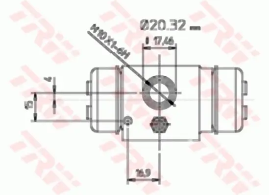 Radbremszylinder Hinterachse links TRW BWF195 Bild Radbremszylinder Hinterachse links TRW BWF195