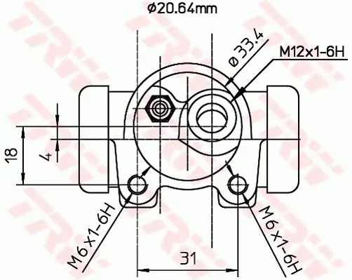 Radbremszylinder TRW BWF250 Bild Radbremszylinder TRW BWF250