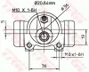 Radbremszylinder Hinterachse TRW BWF279 Bild Radbremszylinder Hinterachse TRW BWF279