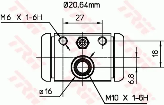 Radbremszylinder Hinterachse TRW BWF307 Bild Radbremszylinder Hinterachse TRW BWF307
