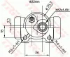 Radbremszylinder TRW BWH186 Bild Radbremszylinder TRW BWH186