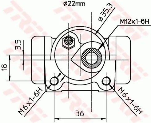 Radbremszylinder TRW BWH186 Bild Radbremszylinder TRW BWH186