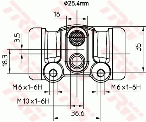 Radbremszylinder Hinterachse TRW BWL287 Bild Radbremszylinder Hinterachse TRW BWL287