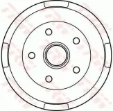 Bremstrommel Hinterachse TRW DB4132