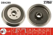 Bremstrommel Hinterachse TRW DB4289