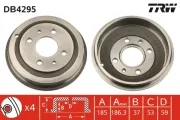 Bremstrommel Hinterachse TRW DB4295