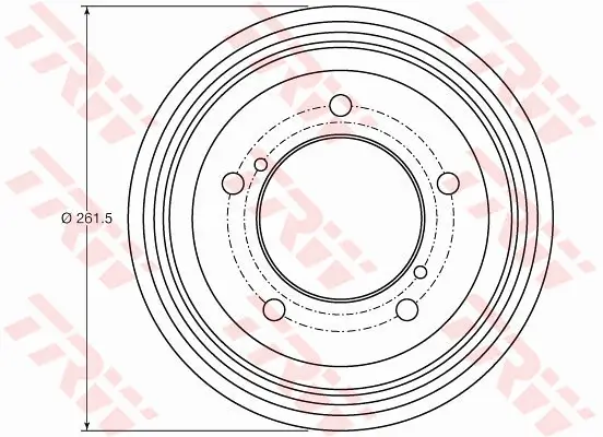 Bremstrommel Hinterachse TRW DB4421