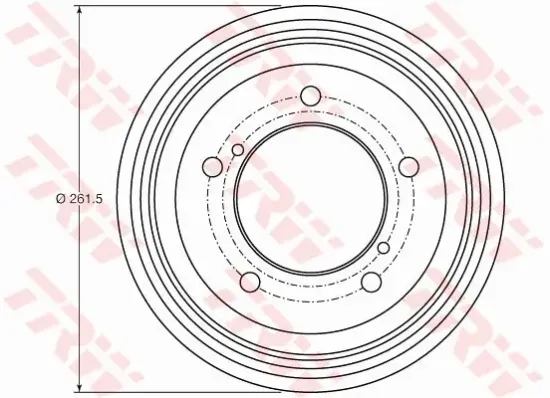 Bremstrommel Hinterachse TRW DB4421 Bild Bremstrommel Hinterachse TRW DB4421