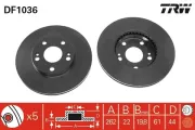 Bremsscheibe Vorderachse TRW DF1036