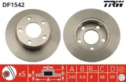 Bremsscheibe Hinterachse TRW DF1542