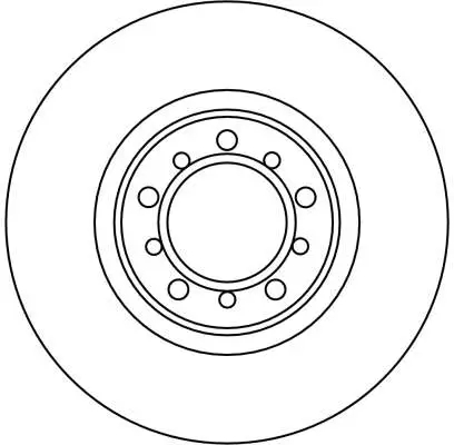 Bremsscheibe Vorderachse TRW DF1586 Bild Bremsscheibe Vorderachse TRW DF1586