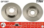 Bremsscheibe Hinterachse TRW DF1597