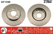 Bremsscheibe Vorderachse TRW DF1598