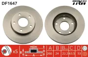 Bremsscheibe Vorderachse TRW DF1647