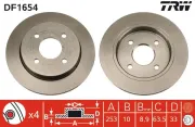 Bremsscheibe Hinterachse TRW DF1654