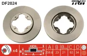 Bremsscheibe Vorderachse TRW DF2024