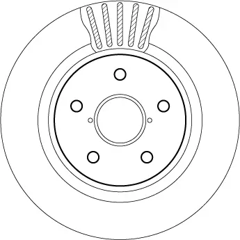 Bremsscheibe Hinterachse TRW DF2059BS Bild Bremsscheibe Hinterachse TRW DF2059BS