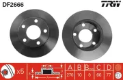 Bremsscheibe Hinterachse TRW DF2666