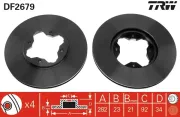 Bremsscheibe Vorderachse TRW DF2679