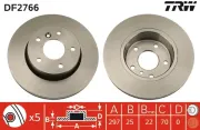 Bremsscheibe Vorderachse TRW DF2766