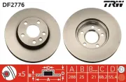 Bremsscheibe Vorderachse TRW DF2776