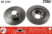 Bremsscheibe Vorderachse TRW DF2797