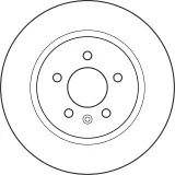 Bremsscheibe Hinterachse TRW DF3936S