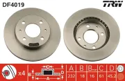 Bremsscheibe Vorderachse TRW DF4019