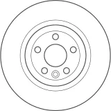 Bremsscheibe Hinterachse TRW DF4078