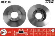 Bremsscheibe Vorderachse TRW DF4116