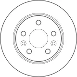 Bremsscheibe Hinterachse TRW DF4140