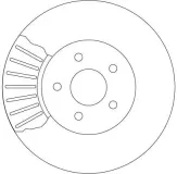 Bremsscheibe Vorderachse TRW DF4147