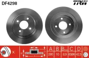 Bremsscheibe Hinterachse TRW DF4298