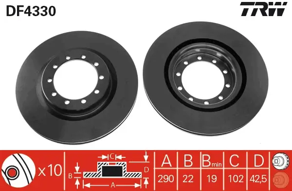 Bremsscheibe Vorderachse TRW DF4330