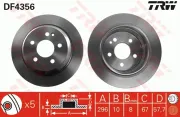 Bremsscheibe Hinterachse TRW DF4356