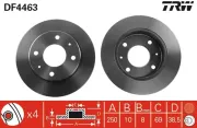 Bremsscheibe Hinterachse TRW DF4463