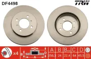 Bremsscheibe Vorderachse TRW DF4498