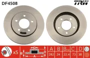 Bremsscheibe Vorderachse TRW DF4508
