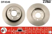 Bremsscheibe Hinterachse TRW DF4546