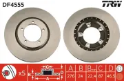 Bremsscheibe Vorderachse TRW DF4555