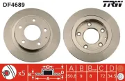 Bremsscheibe Hinterachse TRW DF4689