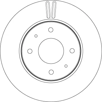 Bremsscheibe Vorderachse TRW DF4809 Bild Bremsscheibe Vorderachse TRW DF4809