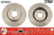 Bremsscheibe Vorderachse TRW DF4824